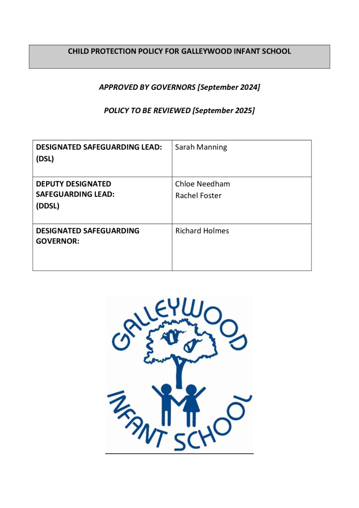 thumbnail of Galleywood Infant School – Child Protection Policy – Sept 2024